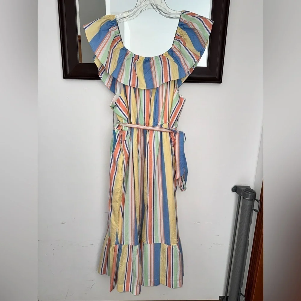 NWT DRAPER JAMES RSVP Off Shoulder Ruffle Sleeve Midi Dress Size 3X - Picture 6 of 11